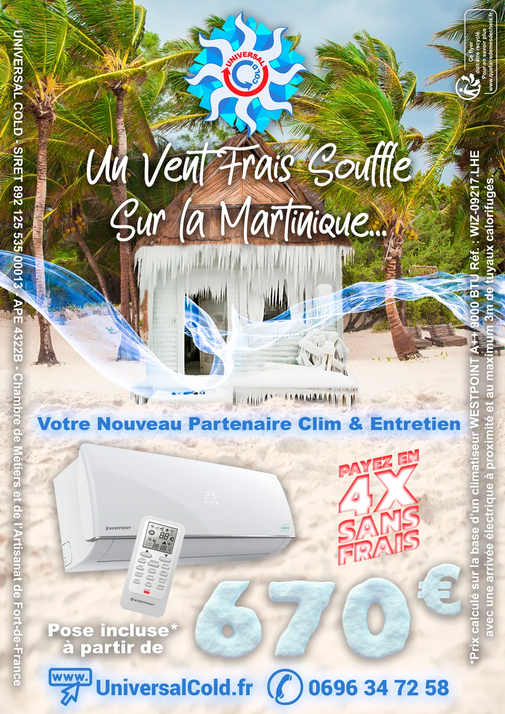 Affiche Universal Cold — Un vent frais souffle sur la Martinique